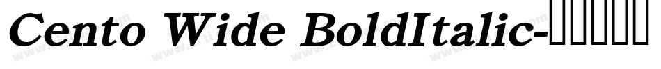 Cento Wide BoldItalic字体转换